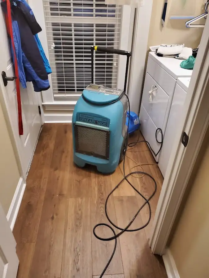 Commercial dehumidifier deployed for Flood Damage Cleanup in Livingston