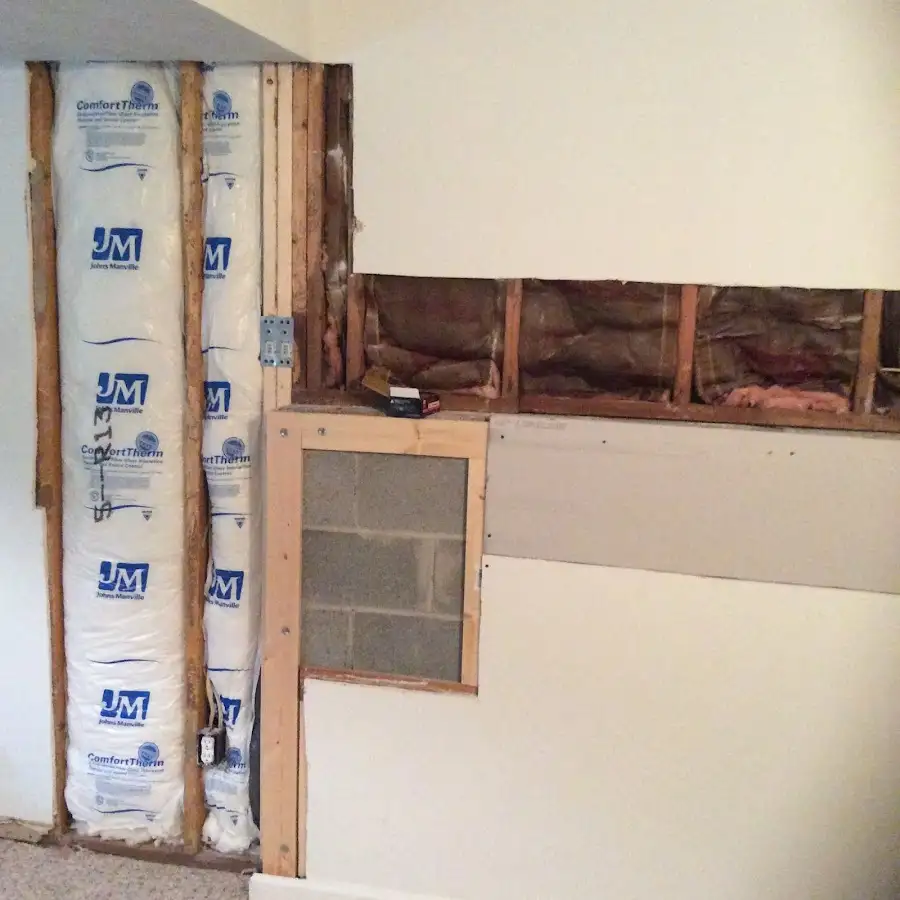 Wall insulation replacement during Contents Cleaning & Restoration in Livingston